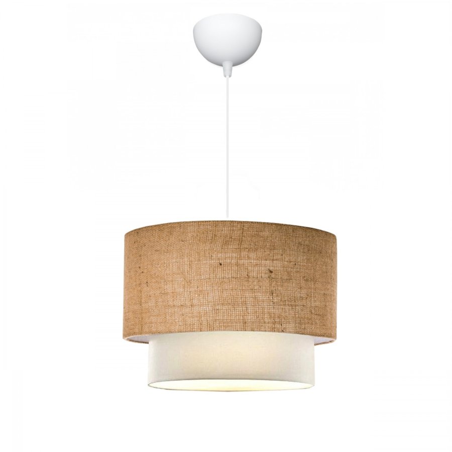 LUMI AYD taklampe, rund - beige stoff (30)