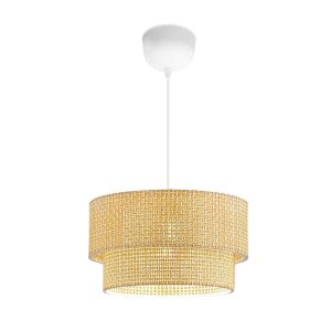 LUMI 242005 loftlampe - beige PVC og hvid plastik