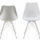 ACT NORDIC Eris Esszimmerstuhl - weißer Kunststoff/Kunstleder/Metall 
