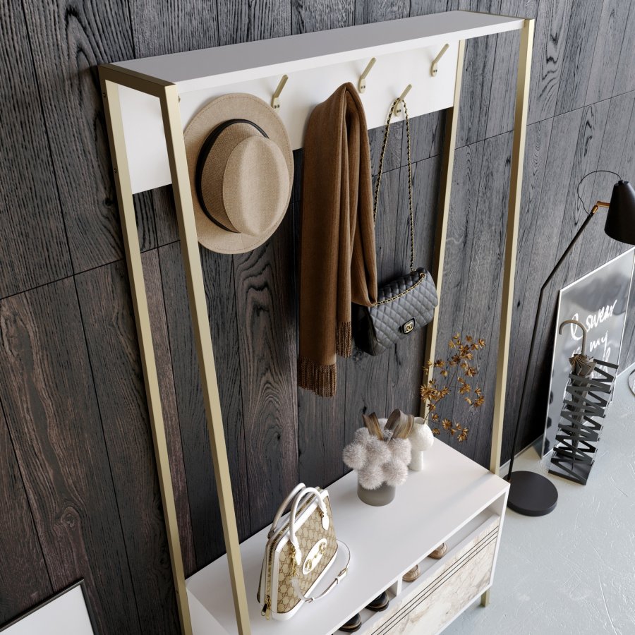 FUNZI LIVING Devin - Hvit - Inngangsmbelsett