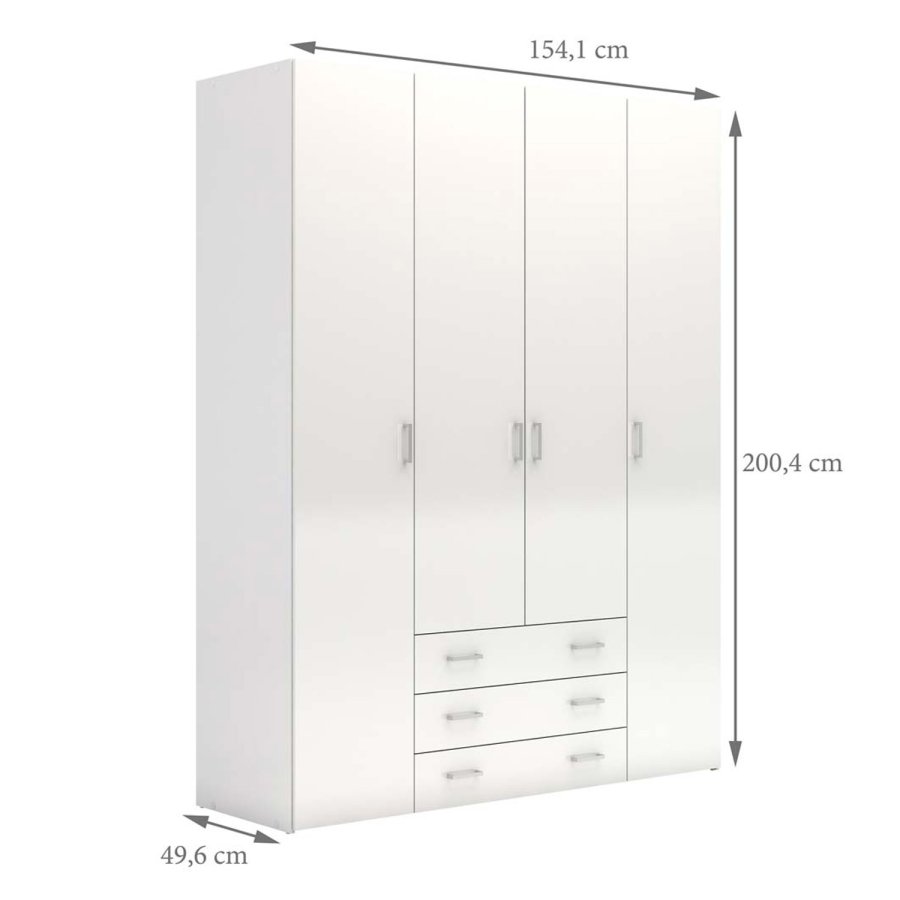 
TVILUM Space garderobeskab - 4 låger 3 skuffer
