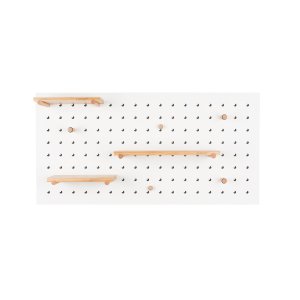 ZUIVER Bundy Pegboard organizer - hvid jern og bambustr