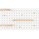 ZUIVER Bundy Pegboard organiser - hvitt jern og bambus tre