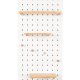 ZUIVER Bundy Pegboard organiser - hvitt jern og bambus tre