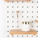 ZUIVER Bundy Pegboard organiser - hvitt jern og bambus tre
