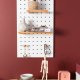 ZUIVER Bundy Pegboard organiser - hvitt jern og bambus tre