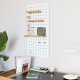 ZUIVER Bundy Pegboard organiser - hvitt jern og bambus tre