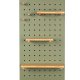 ZUIVER Bundy Pegboard organiser - grnt jern og bambus tre