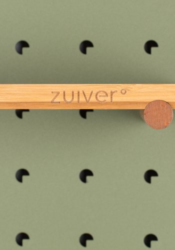 ZUIVER Bundy Pegboard organiser - grnt jern og bambus tre
