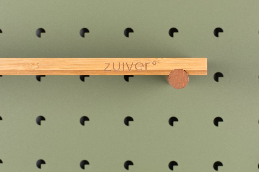 ZUIVER Bundy Pegboard organiser - grnt jern og bambus tre