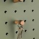 ZUIVER Bundy Pegboard organiser - grnt jern og bambus tre