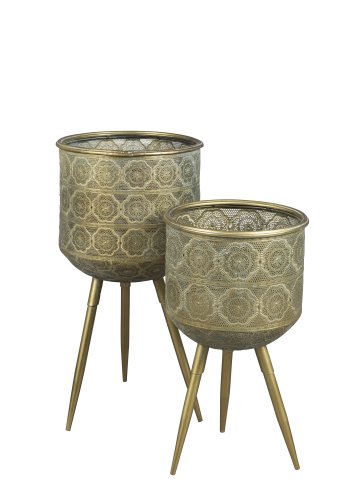 DUTCHBONE Botanischer Blumentopfversteck M - Messingeisen