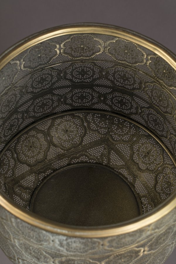 DUTCHBONE Botanisk blomsterpotteskjuler L - messingjern