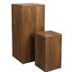 DUTCHBONE Ribble Square Planter Planter - Walnut Mango Wood (sett med 2)