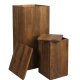 DUTCHBONE Ribble Square Planter Planter - Walnut Mango Wood (sett med 2)