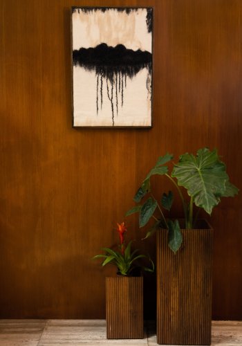 DUTCHBONE Ribble Square Planter Planter - Walnut Mango Wood (sett med 2)