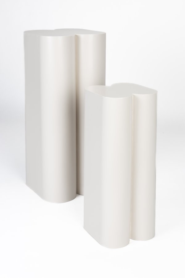 ZUIVER Shape pidestall - beige jern (sett med 2)