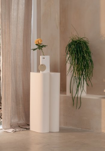 ZUIVER Shape pidestall - beige jern (sett med 2)