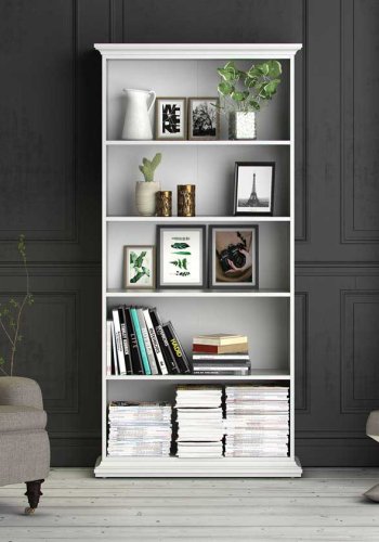 
TVILUM paris bogreol - hvidt træ, 4 hylder
