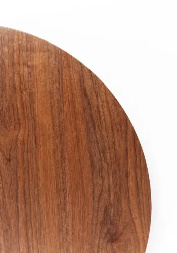 KARE DESIGN Schickeria spisebord, rund - valnddefarvet laminat og sort stl (80)