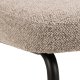 ACT NORDIC Patricia Esszimmerstuhl - beiger Stoff und schwarzer Stahl