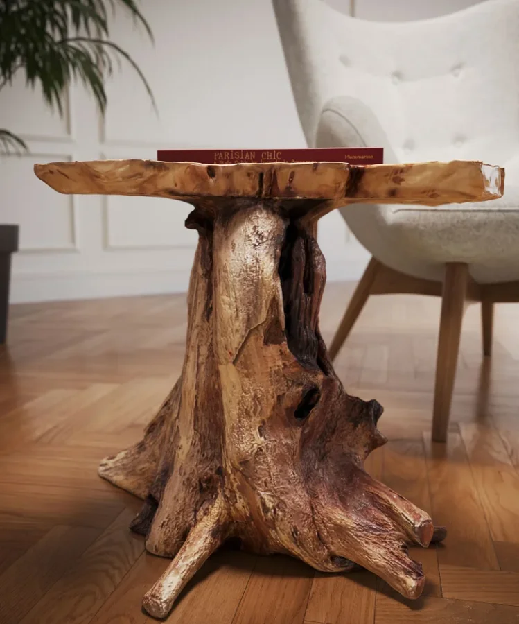 KARE DESIGN Tree sidebord - naturlig teak, unikt (50x50)