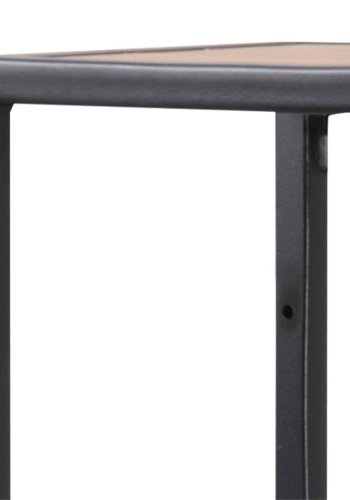 ACT NORDIC Seaford Wandregal – Papier, Wildeiche und schwarzes Metall (H: 91 cm x 75 cm x 20 cm)