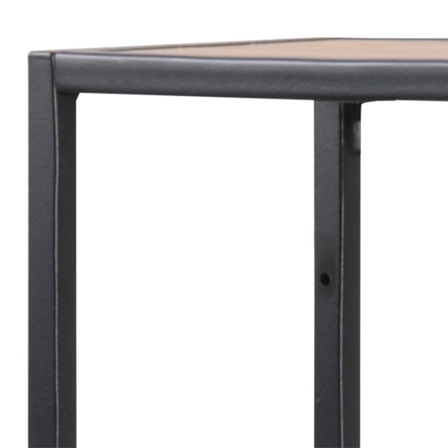 ACT NORDIC Seaford Wandregal – Papier, Wildeiche und schwarzes Metall (H: 91 cm x 75 cm x 20 cm)