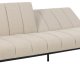 ACT NORDIC Caix sovesofa, m click & clack, delt ryggsttte, smmer - beige stoff og sort stl (198x95)