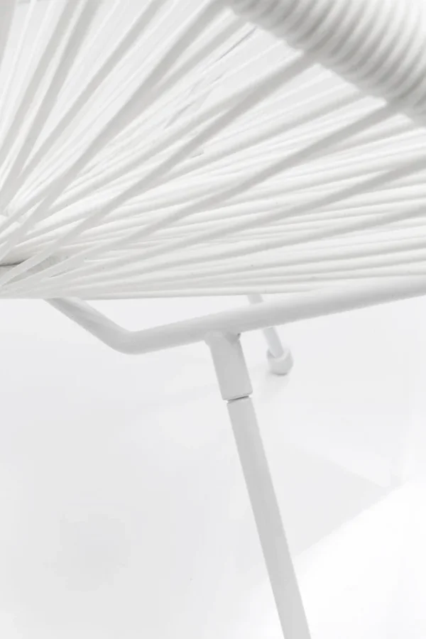 KARE DESIGN Acapulco White lnestol/havestol - hvid polyethylen og stl