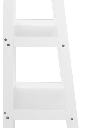 ACT NORDIC Wally bogreol, m. 4 hylder og trappeform - hvid MDF