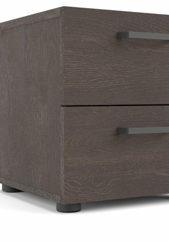 TVILUM Dallas natbord, m. 2 skuffer - brun folie (40x40,25)