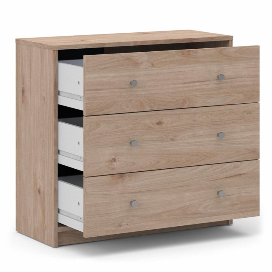 TWILUM May kommode, m. 3 skuffer - naturfolie og plast