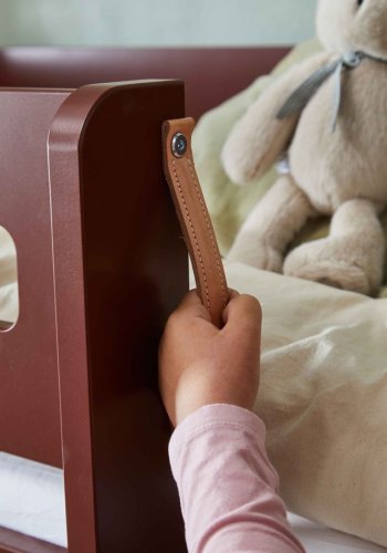 Manis-H&nbsp;Ask H�jseng med tremme sengehest - 160 cm&nbsp;-&nbsp;90x160