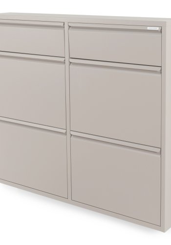 SPINDER DESIGN BILLY 6 skoskab, m. 6 lger - silky taupe stl