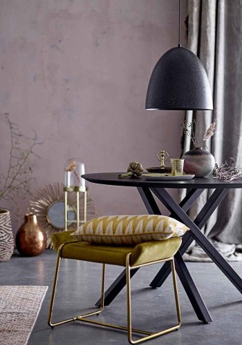 BLOOMINGVILLE Megan Hocker - gelbgrünes Polyester und Metall, rechteckig (60x36)