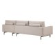 KAVE HOME Galene 3-manns sofa, med hyre sjeselong - beige resirkulerte fibre og jern