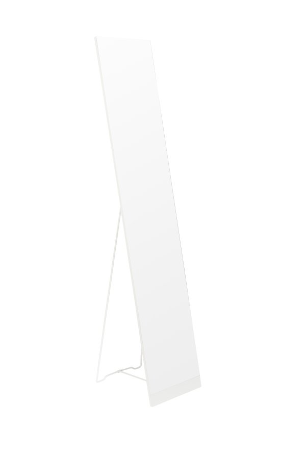 WHITE LABEL LIVING Stand Speil gulvspeil, rektangulrt - speilglass og hvitt stl (147,5x30,5)