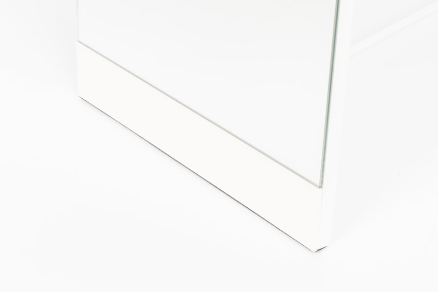 WHITE LABEL LIVING Stand Speil gulvspeil, rektangulrt - speilglass og hvitt stl (147,5x30,5)
