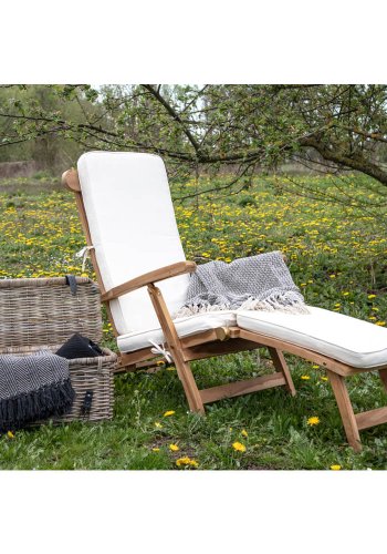 HOUSE NORDIC Arrecife Liegestuhlkissen - weiße Baumwolle