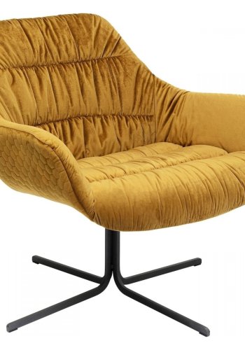 KARE DESIGN Bristol Yellow drejestol m. armln - gul fljl og stl