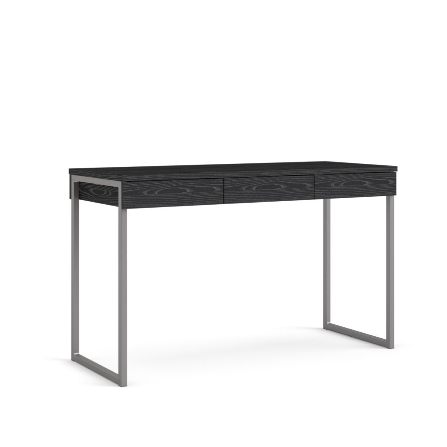 TVILUM Function Plus Schreibtisch - Esche schwarz, mit 3 Schubladen 