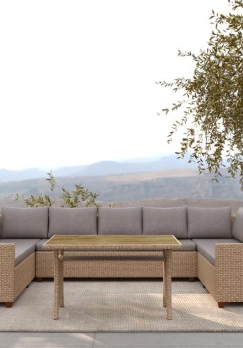 Ventura 9 pers. udend�rs lounge sofas�t - natur rattan