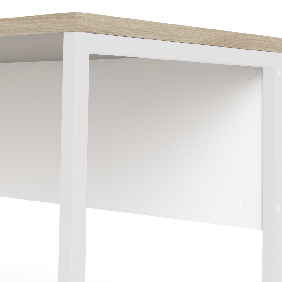 TVILUM Function Plus Eckschreibtisch - weiß/Eichenstruktur, mit 2 Schubladen 