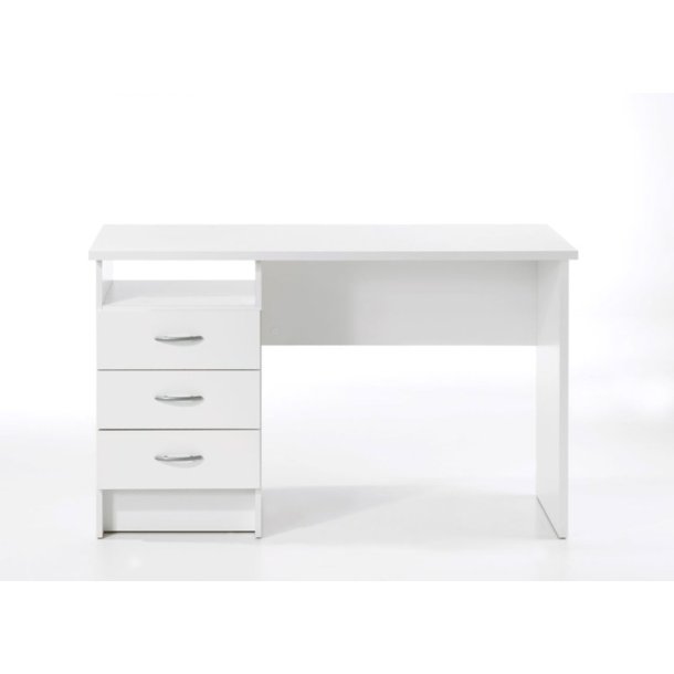 Function Plus skrivebord - Hvidt tr, m. 3 skuffer