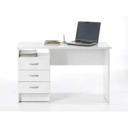 Function Plus skrivebord - Hvidt tr, m. 3 skuffer