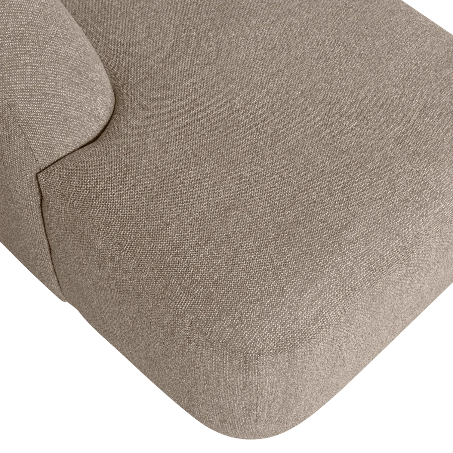 WOOOD Sloping U-formet sofa - natur meleret chenille stof