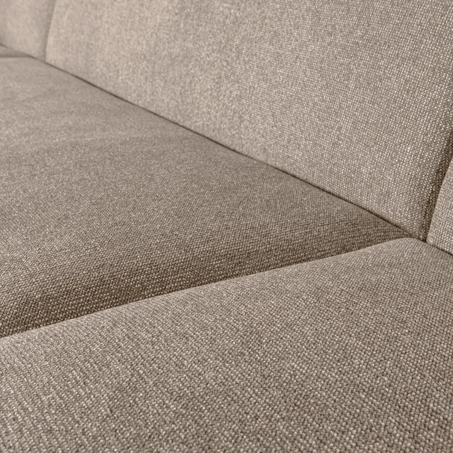 WOOOD Sloping U-formet sofa - natur meleret chenille stof