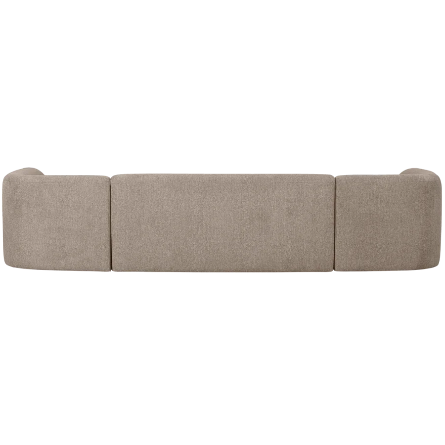 WOOOD Sloping U-formet sofa - natur meleret chenille stof