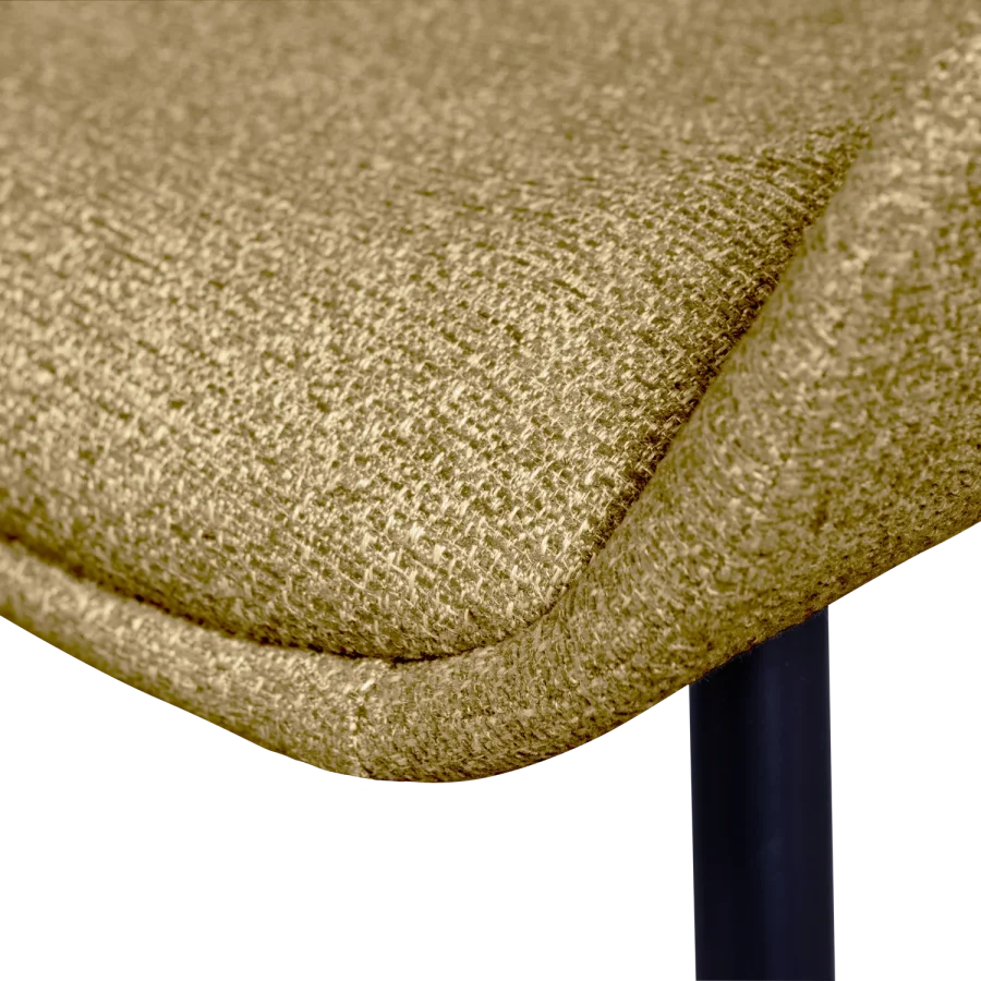 WOOOD Parade spisebordsstol - sennep meleret stof og metal